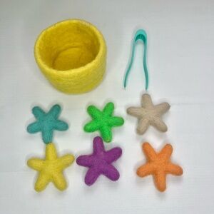 Lovevery Transfer Tweezers & Felt Stars from The Companion Play Kit